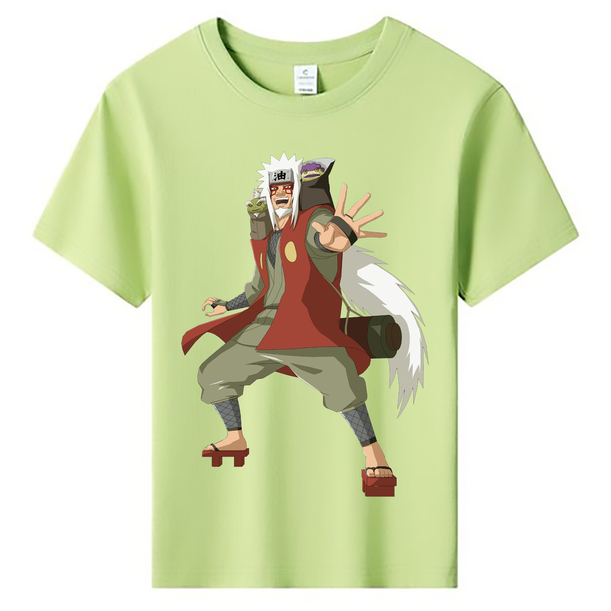 （画像用） NARUTO -ナルト- 自来也（じらいや） Jiraiya 綿100％キッズTシャツ（フロントプリント）